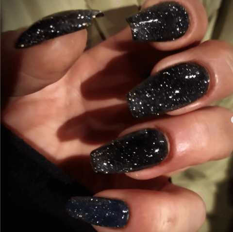 65 Bold and Edgy Black Coffin Nail Designs to Try in 2023!