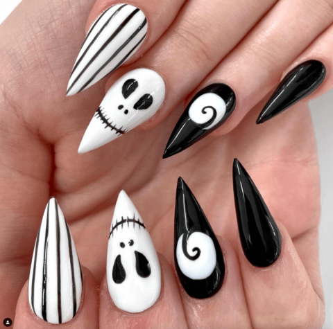 60 Spooky Nightmare Before Christmas Nails Designs