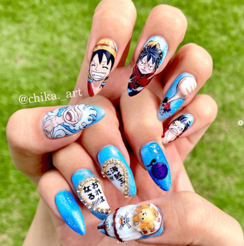25 One Piece Nail Art Designs 25 One Piece Nail Art Designs
